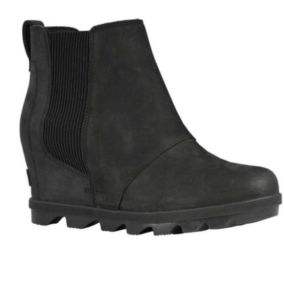 Sorel Joan of Arctic II Black Wedge Chelsea Bootie 11 - Picture 1 of 13